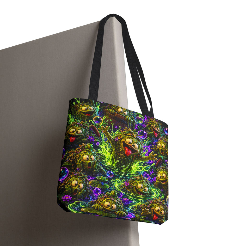 Cosmic Jellyfish Tote Bag – Neon Deep-Sea Galaxy Beach Tote