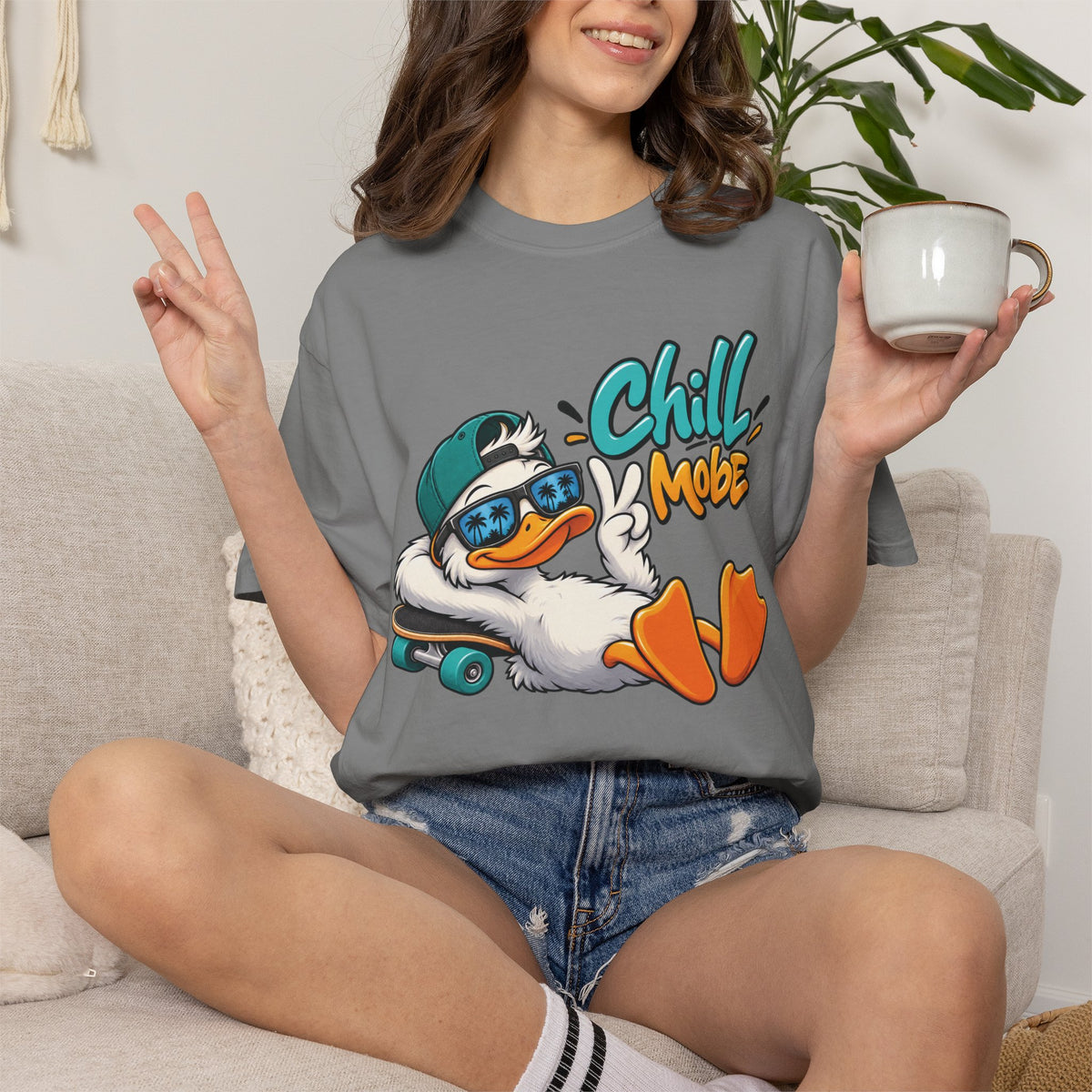 Chill Mode Duck Graphic T-Shirt | Festora Everyday
