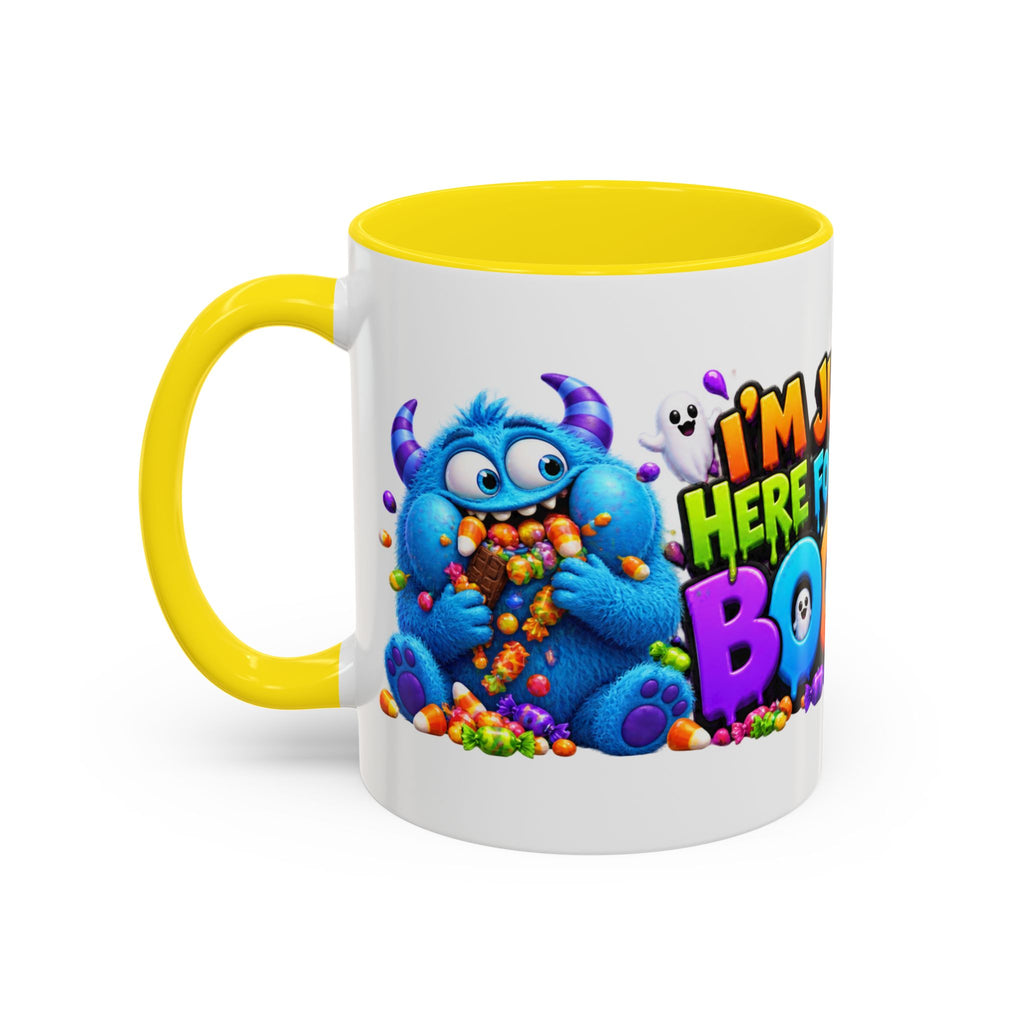 I’m Just Here for the Boos Funny Halloween Monster White Mug