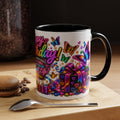 Birthday Coffee Mug – Colorful "Happy Birthday" Gift Mug with Butterflies & Candles