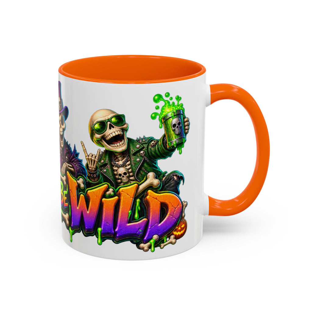 Bone to Be Wild Skeleton Crew Halloween White Mug
