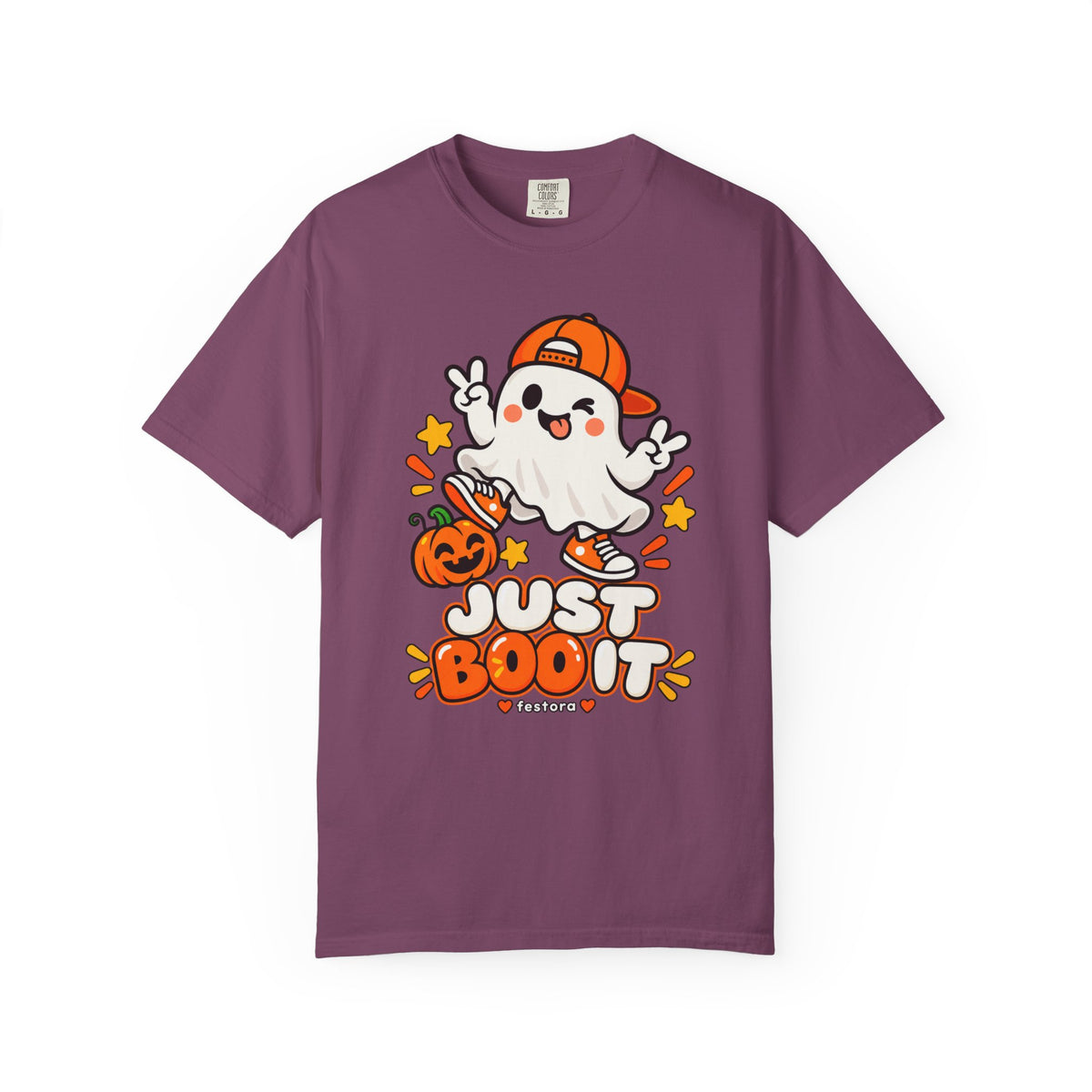 Just Boo It Halloween T-Shirt | Cute Skater Ghost Graphic Tee