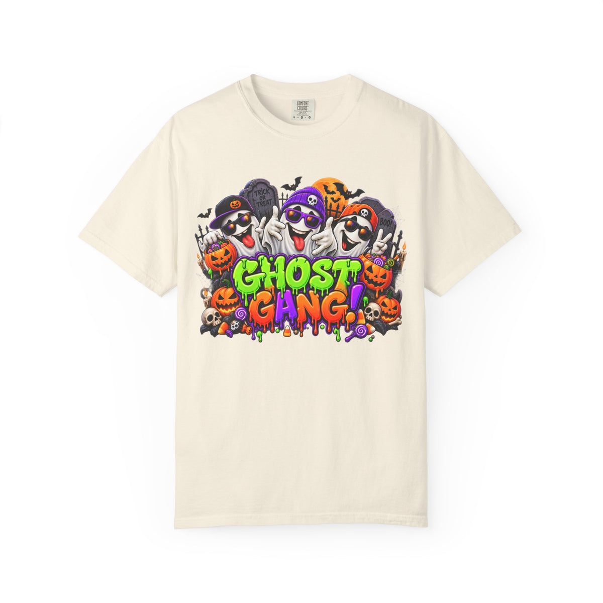 Ghost Gang Halloween T-Shirt – Funny Colorful Ghost Graphic Tee