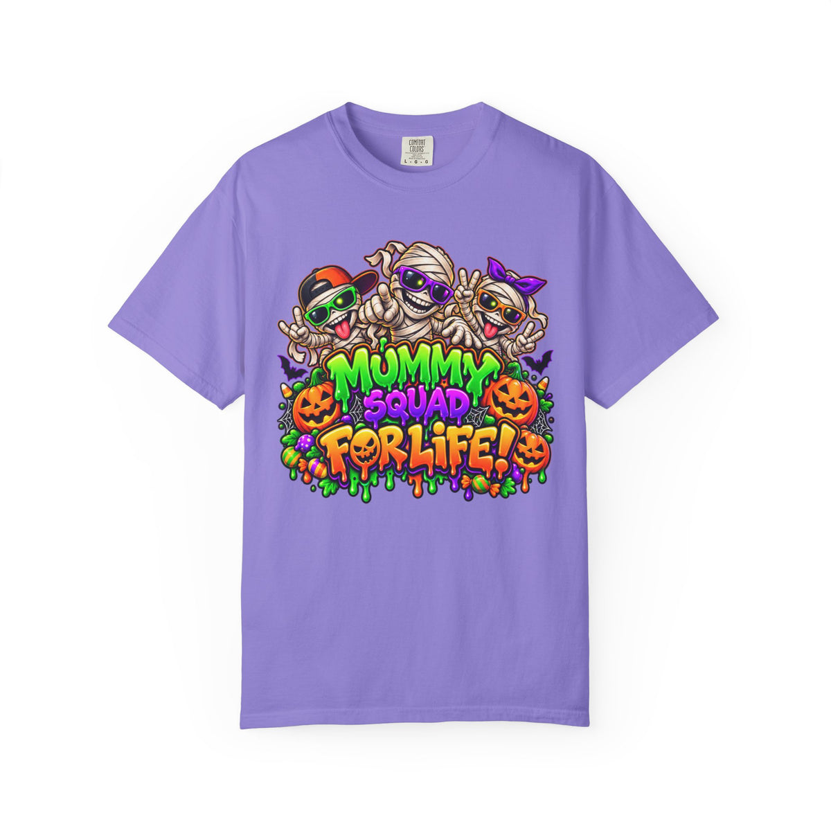 Mummy Squad For Life Halloween T-Shirt – Funny Colorful Mummy Graphic Tee