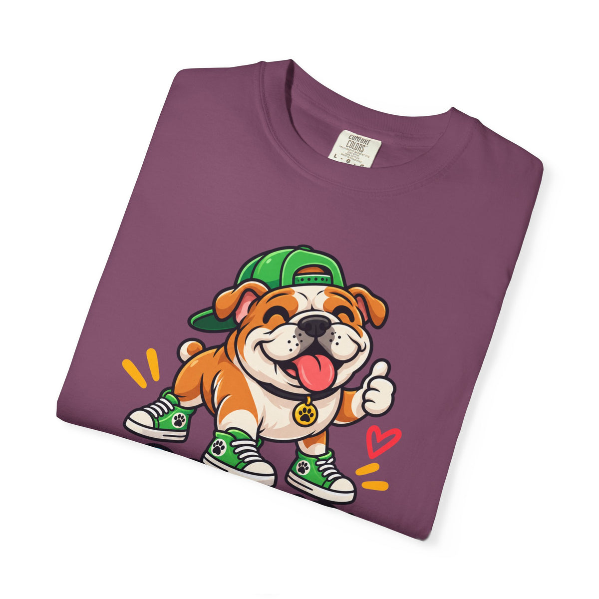 Bark If Happy – Cute Bulldog Graphic T-Shirt