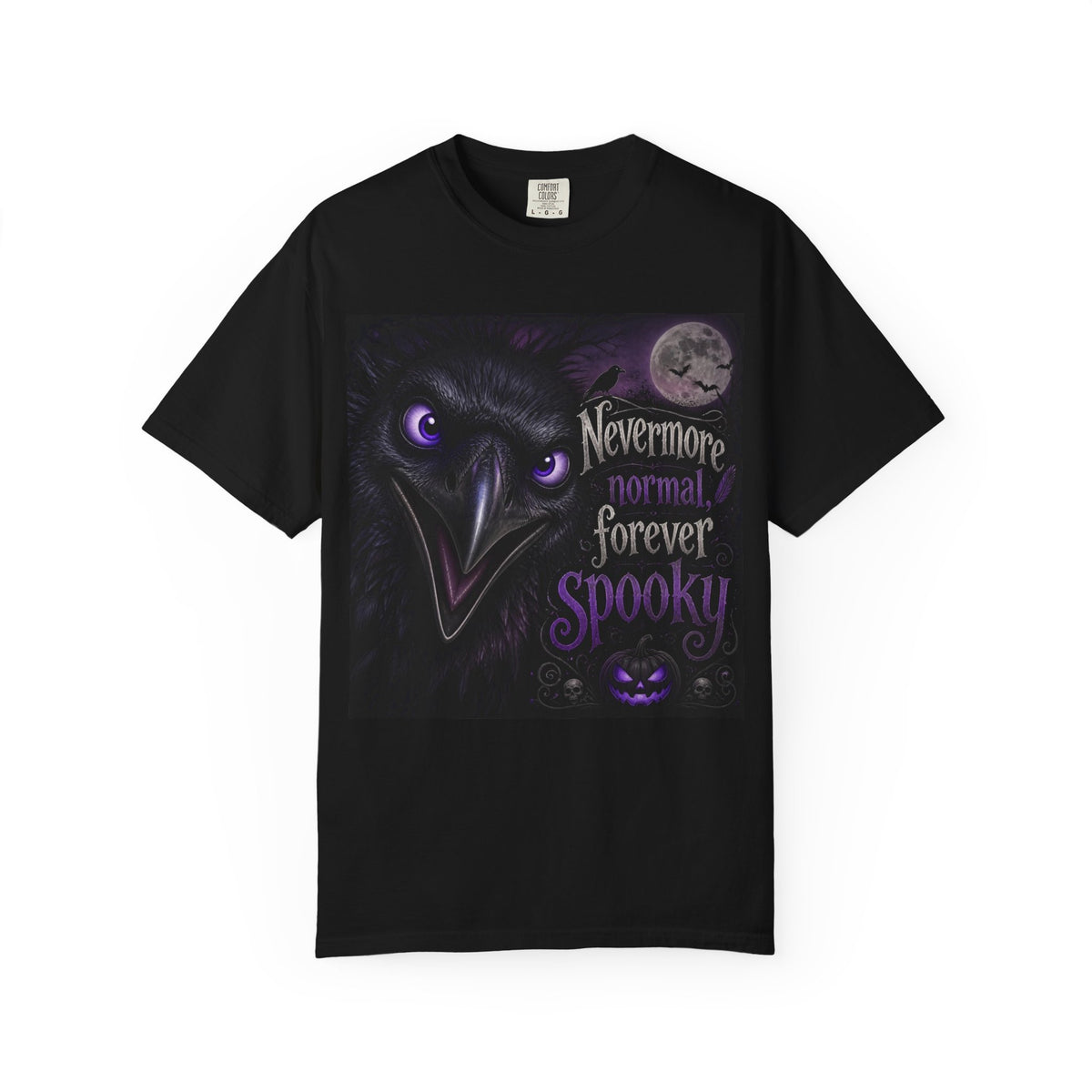 Spooky Raven 'Nevermore Normal Forever Spooky' T-Shirt