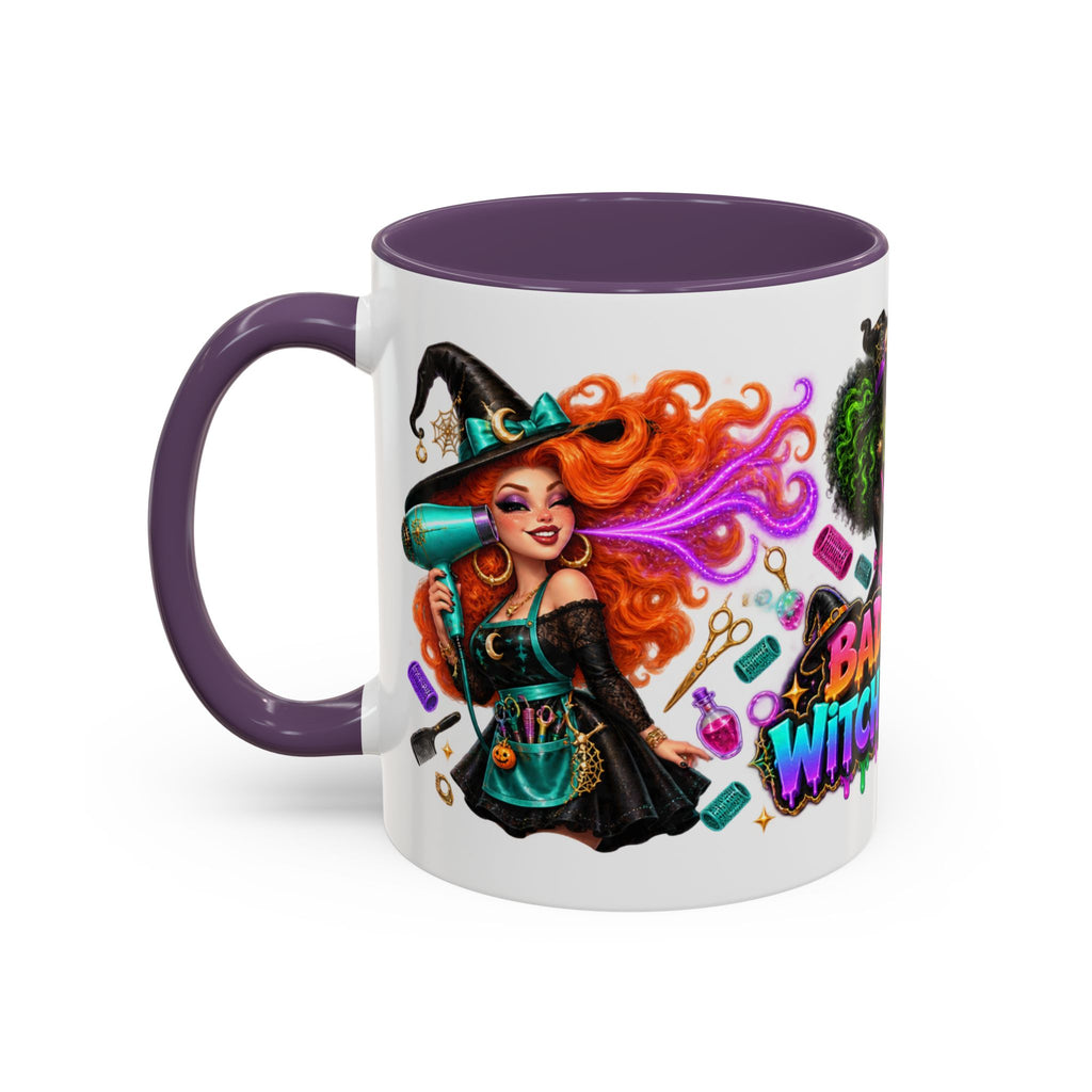 Bad Hair Witch Please Halloween Hairstylist White Mug