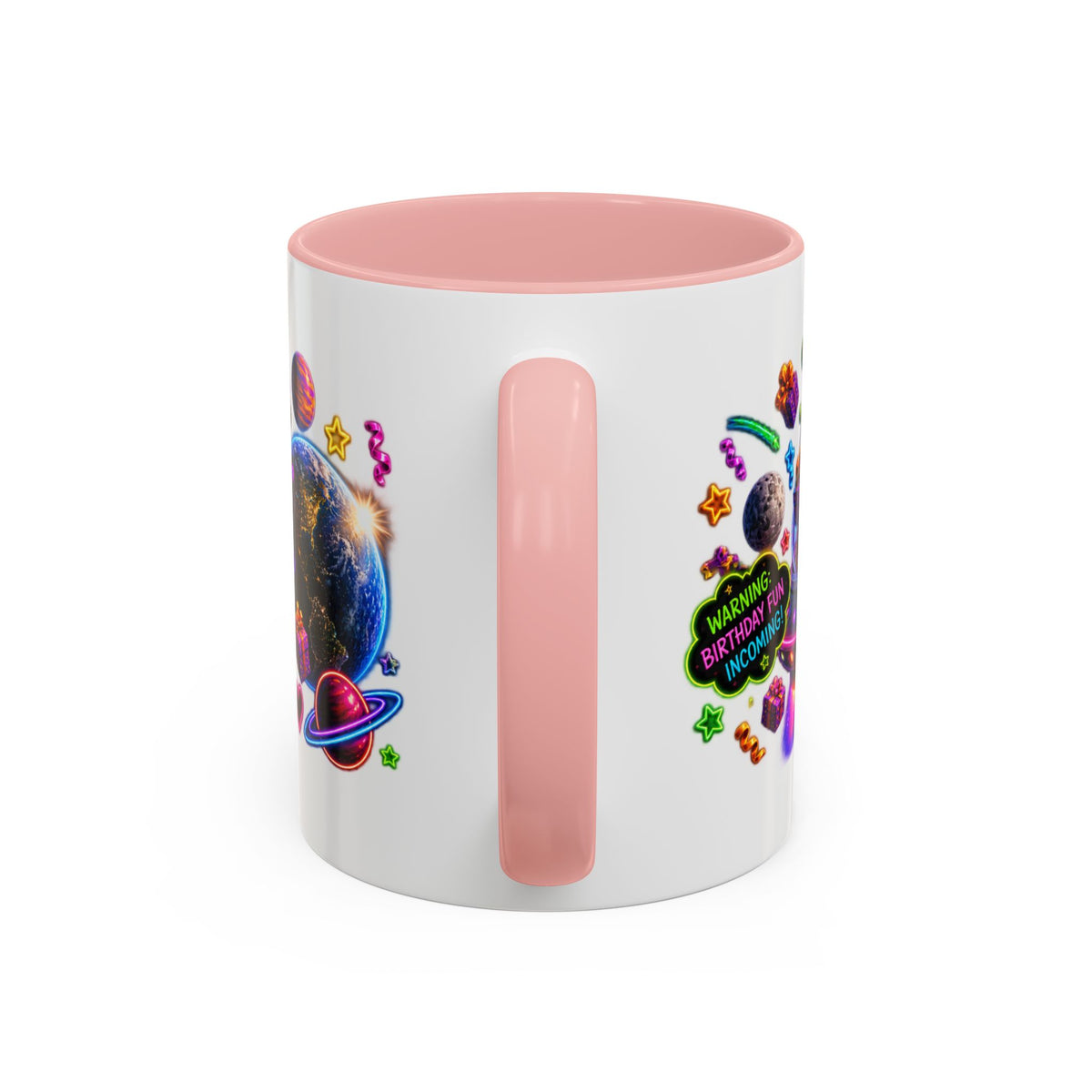 Birthday Galaxy Coffee Mug — "I Heard It's Your Birthday So I Brought The Party From Another Galaxy" Accent Mug