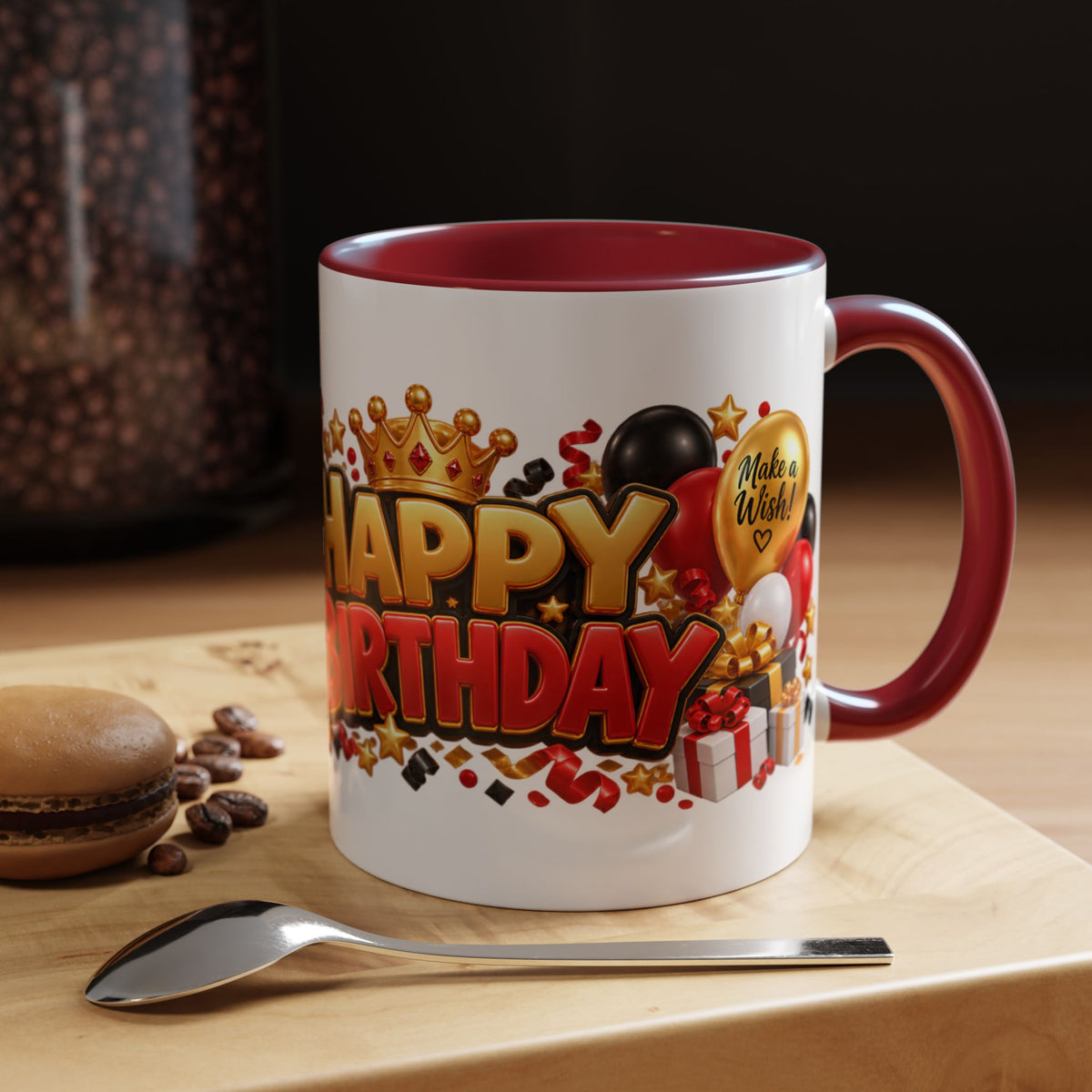 Happy Birthday Eagle Mug – Colorful 3D Birthday Gift – White Coffee Mug