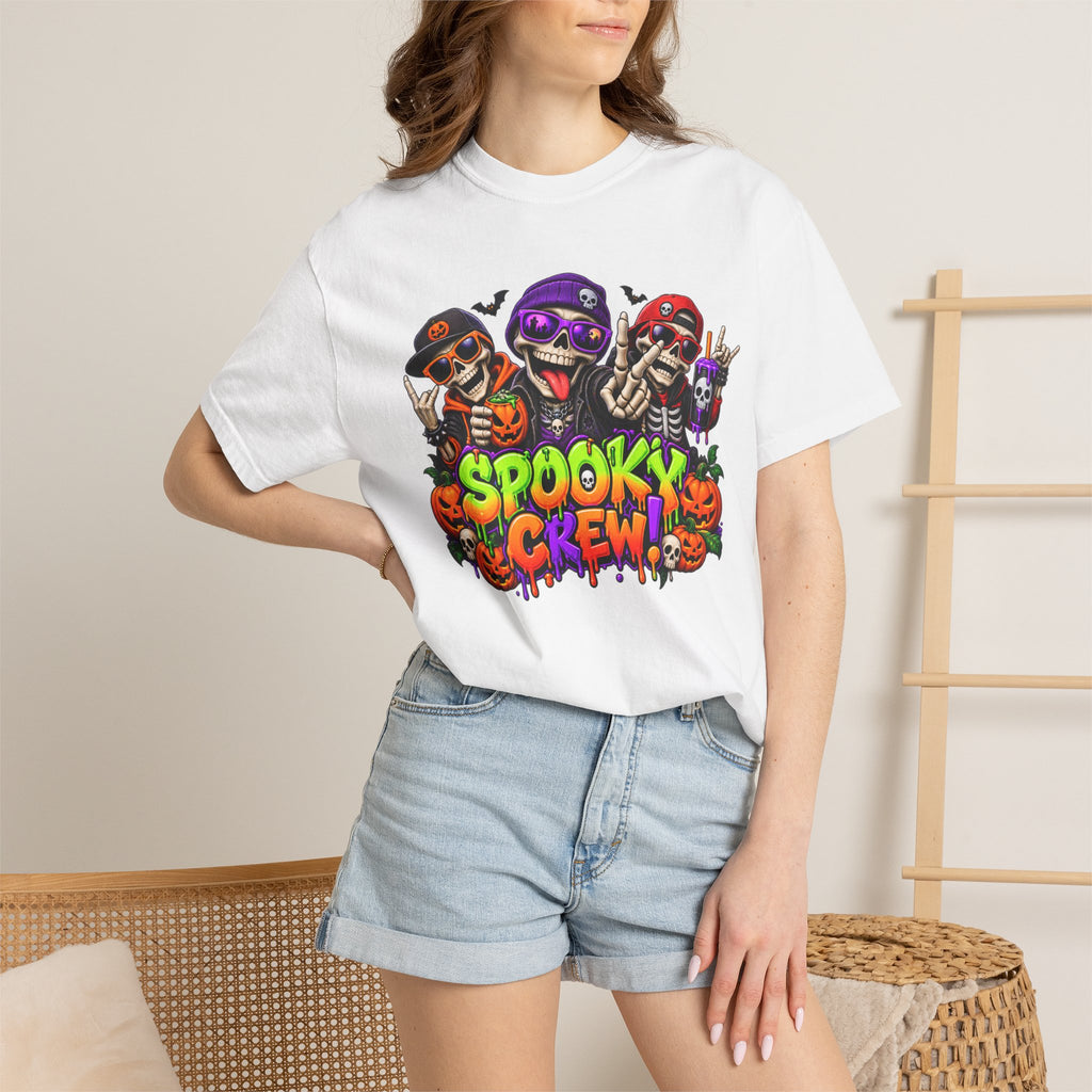 Spooky Crew Halloween T-Shirt – Funny Skeleton Graphic Tee