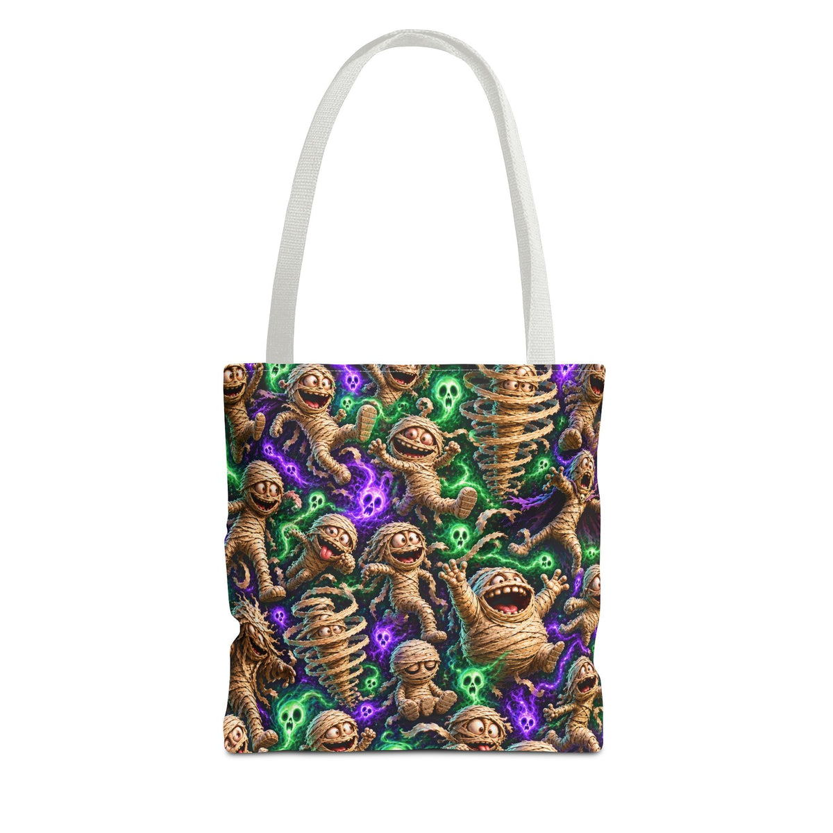 Mummy Party Tote Bag — Cute Spooky Halloween All-Over Print Tote