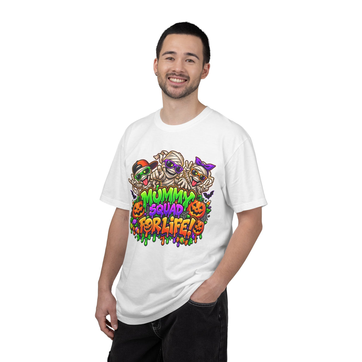 Mummy Squad For Life Halloween T-Shirt – Funny Colorful Mummy Graphic Tee