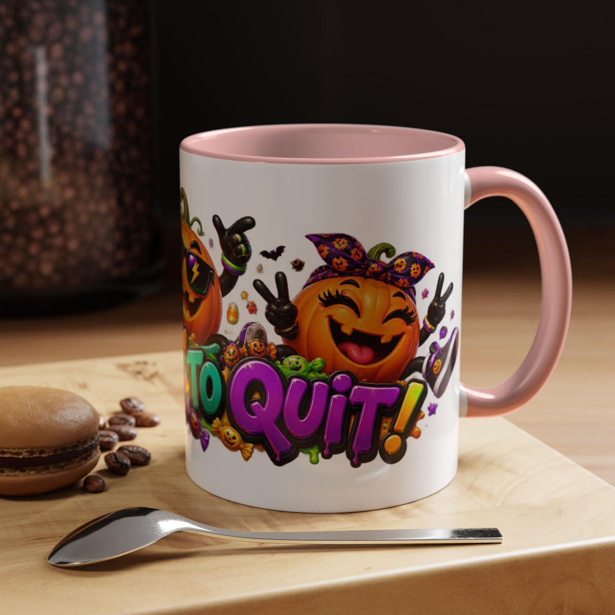 Too Lit to Quit Halloween Pumpkin Party White Mug