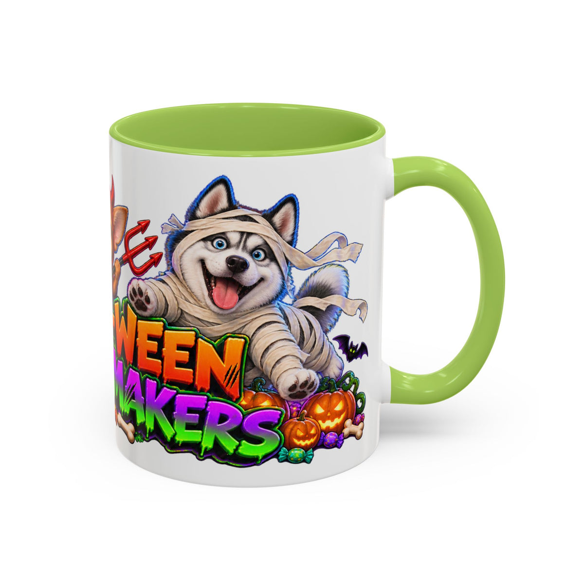 Howl-O-Ween Troublemakers Costume Dogs Halloween White Mug