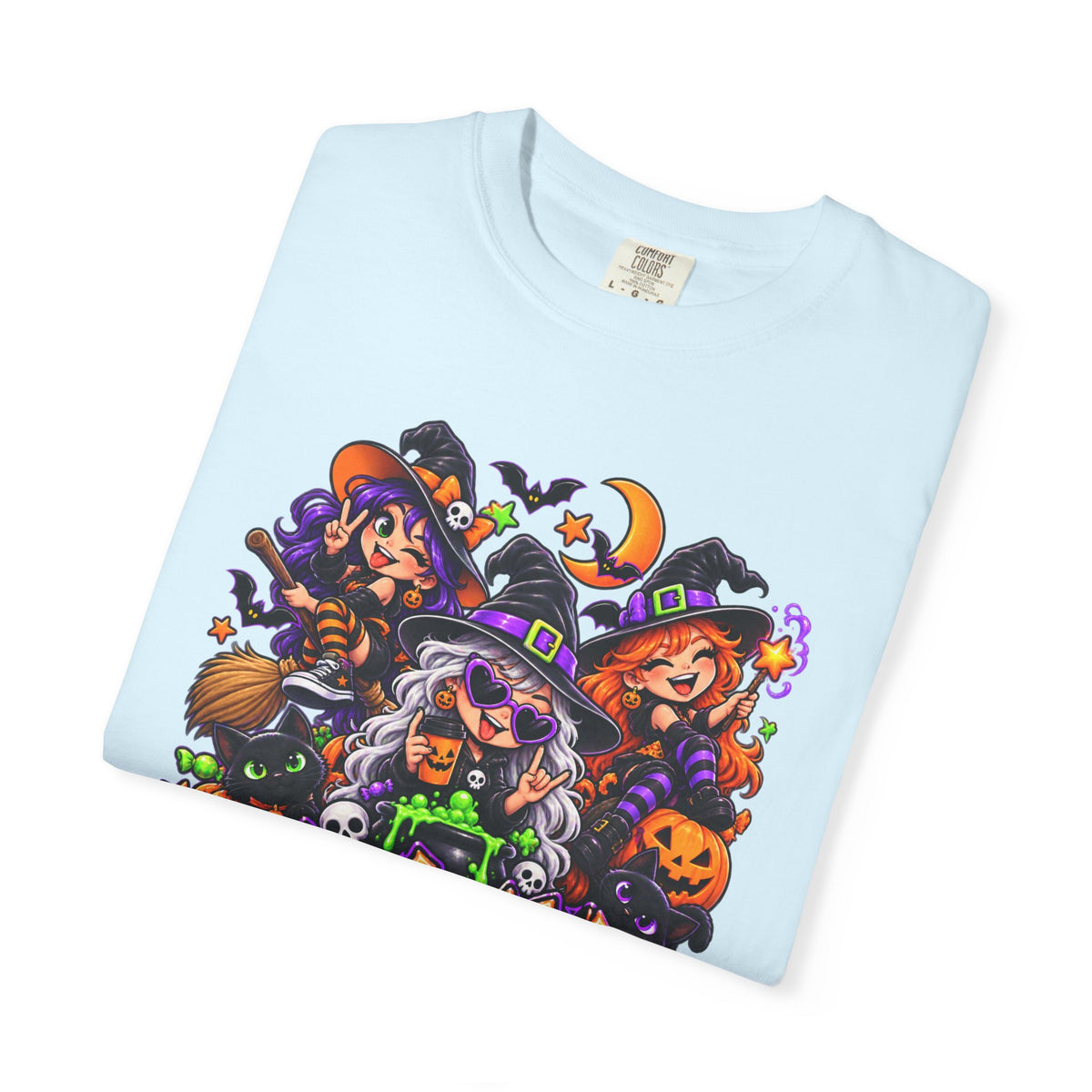 Witchy & Wild – Halloween Witch Crew Graphic T-Shirt