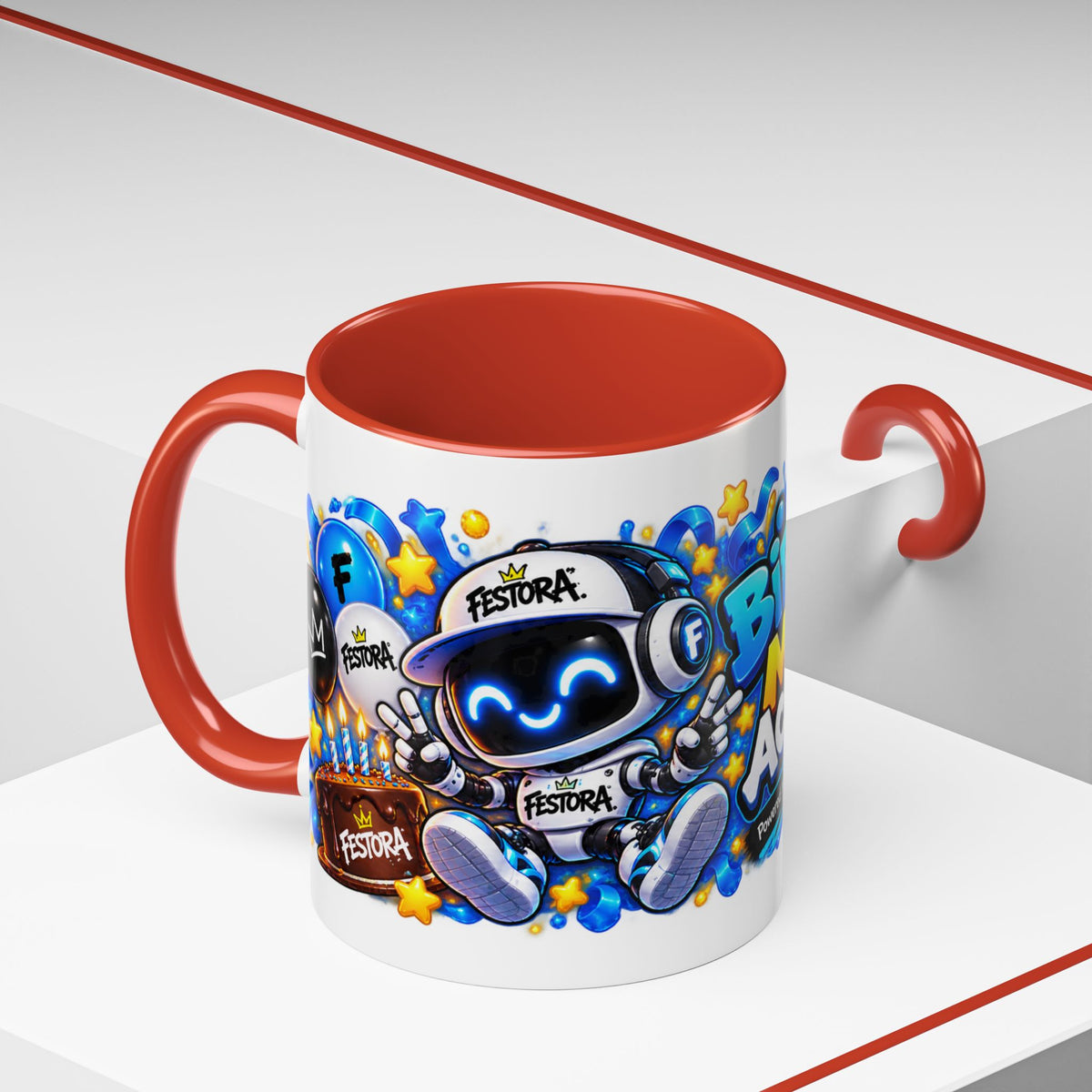 Festora Bot Birthday Mug – Birthday Mode Activated Robot Coffee Cup