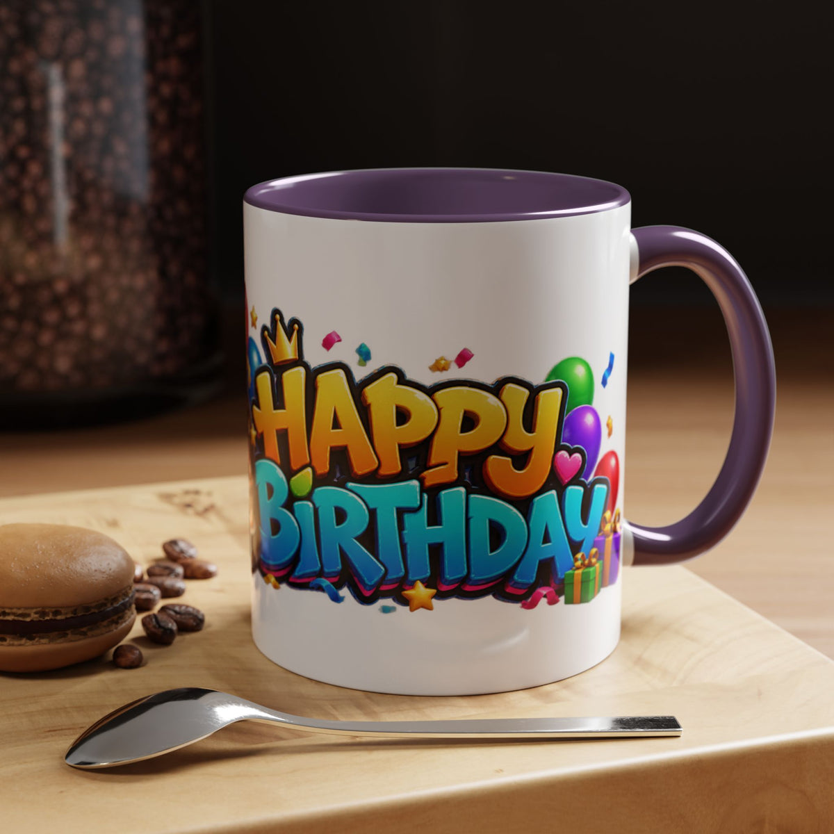 Gorilla Happy Birthday Mug - Colorful 3D Celebration Design