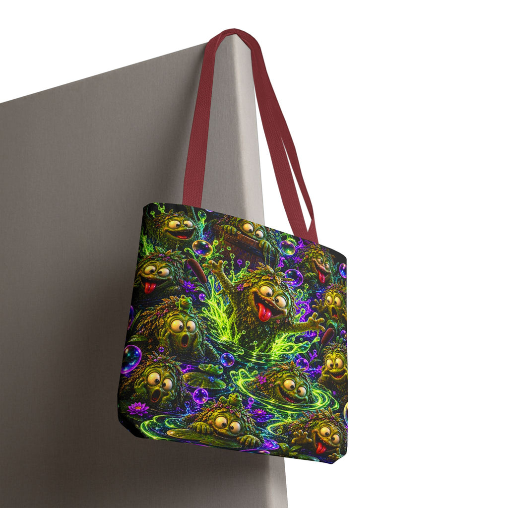 Cosmic Jellyfish Tote Bag – Neon Deep-Sea Galaxy Beach Tote