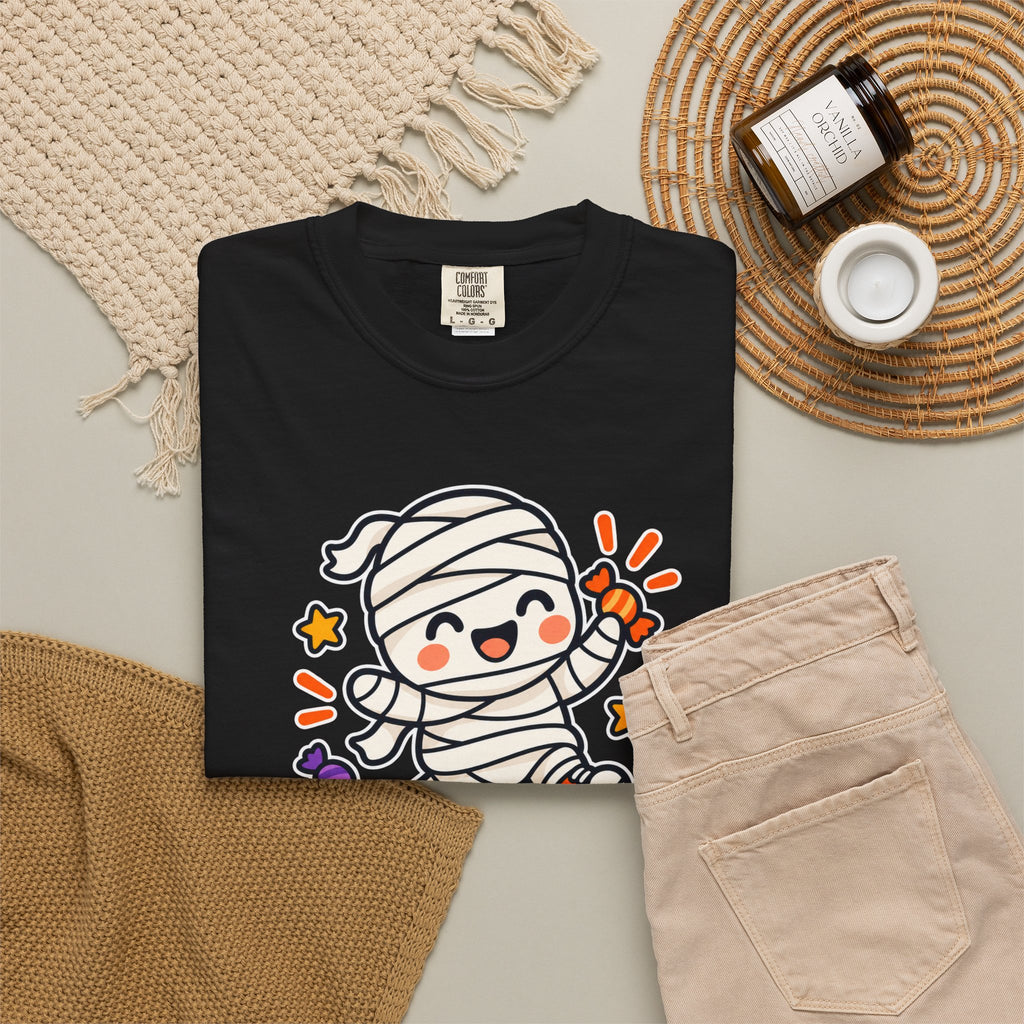 Wrapped but Sweet Halloween T-Shirt | Cute Mummy Graphic Tee