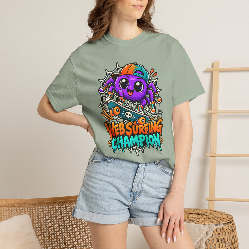 Web Surfing Champion – Cute Halloween Spider T-Shirt