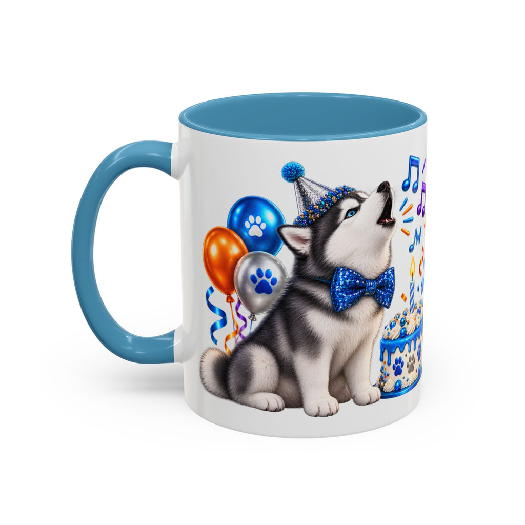 Howl Old Am I Siberian Husky Birthday White Mug