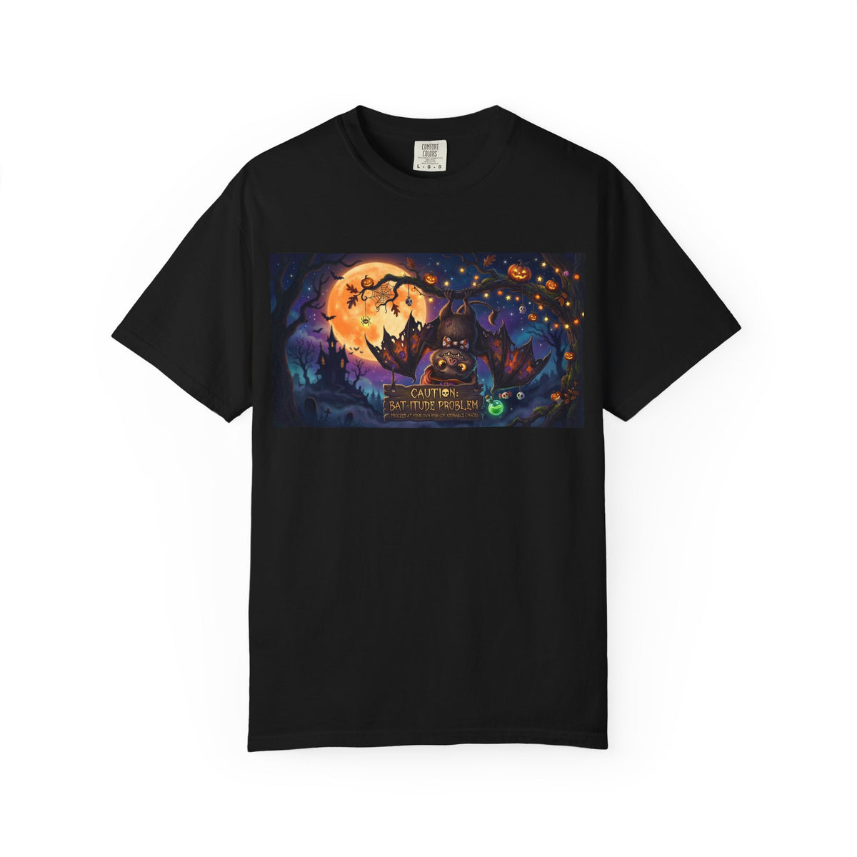 Halloween Night Cat T-Shirt — "Witching Hour" Spooky Moon Graphic Tee