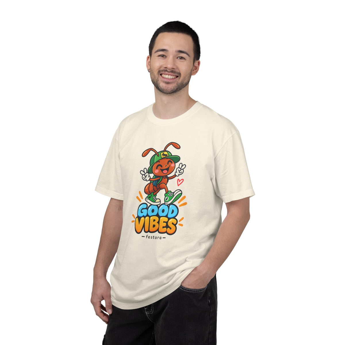 Good Vibes – Happy Ant Graphic T-Shirt