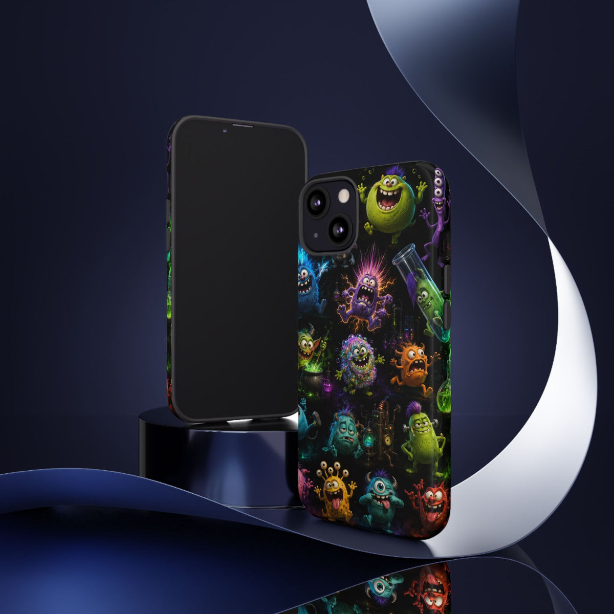 Monster Lab Phone Case — Colorful Cute Cartoon Creatures Protective iPhone Cover