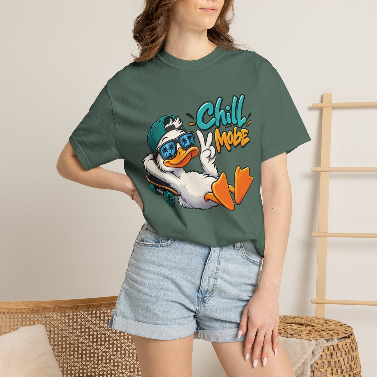 Chill Mode Duck Graphic T-Shirt | Festora Everyday