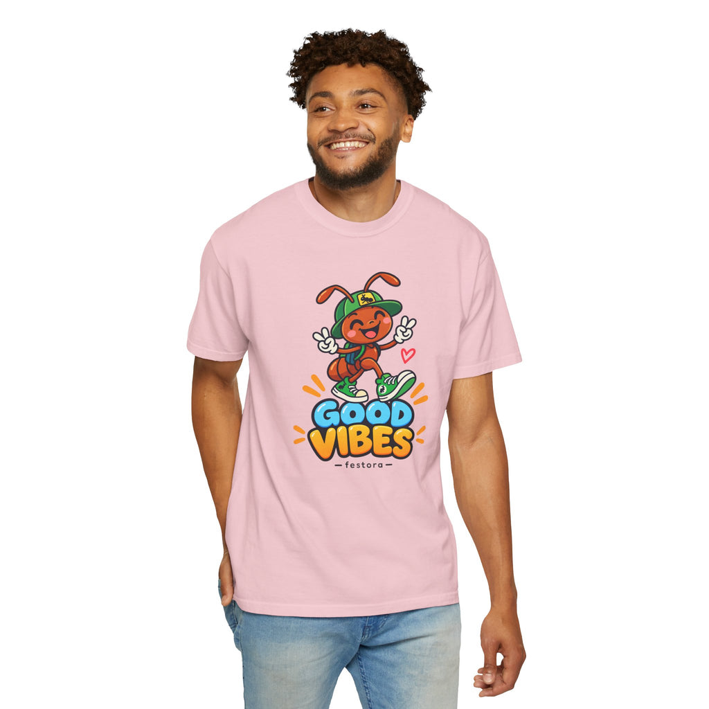 Good Vibes – Happy Ant Graphic T-Shirt