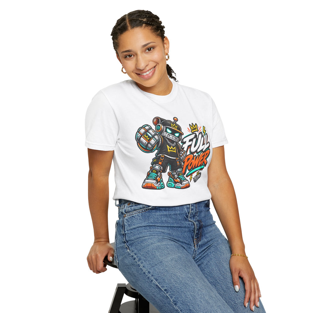 Full Power Robot Graphic T-Shirt — Retro Streetwear Tee