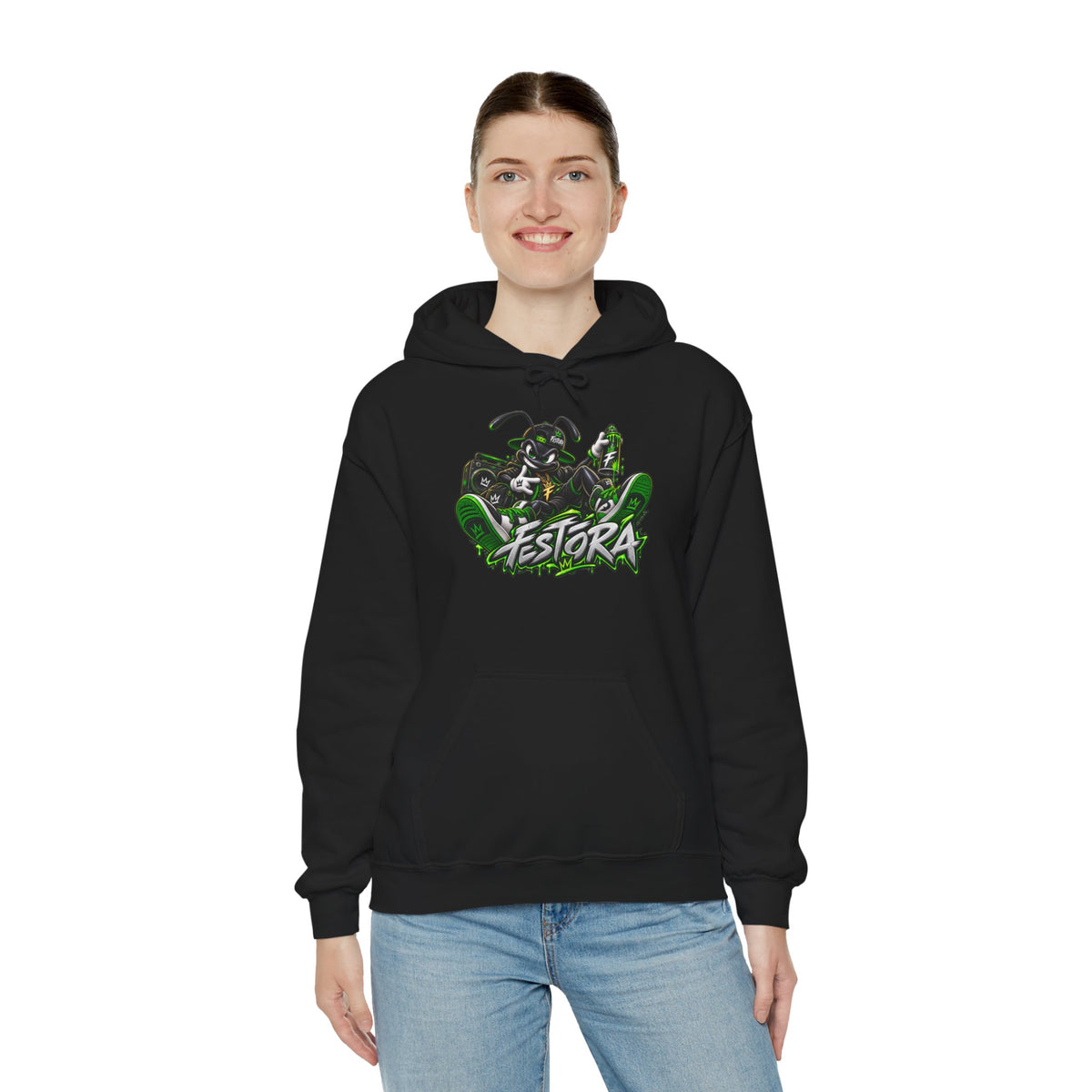 Festora Ant Streetwear Hoodie - Bold Graffiti Mascot Pullover