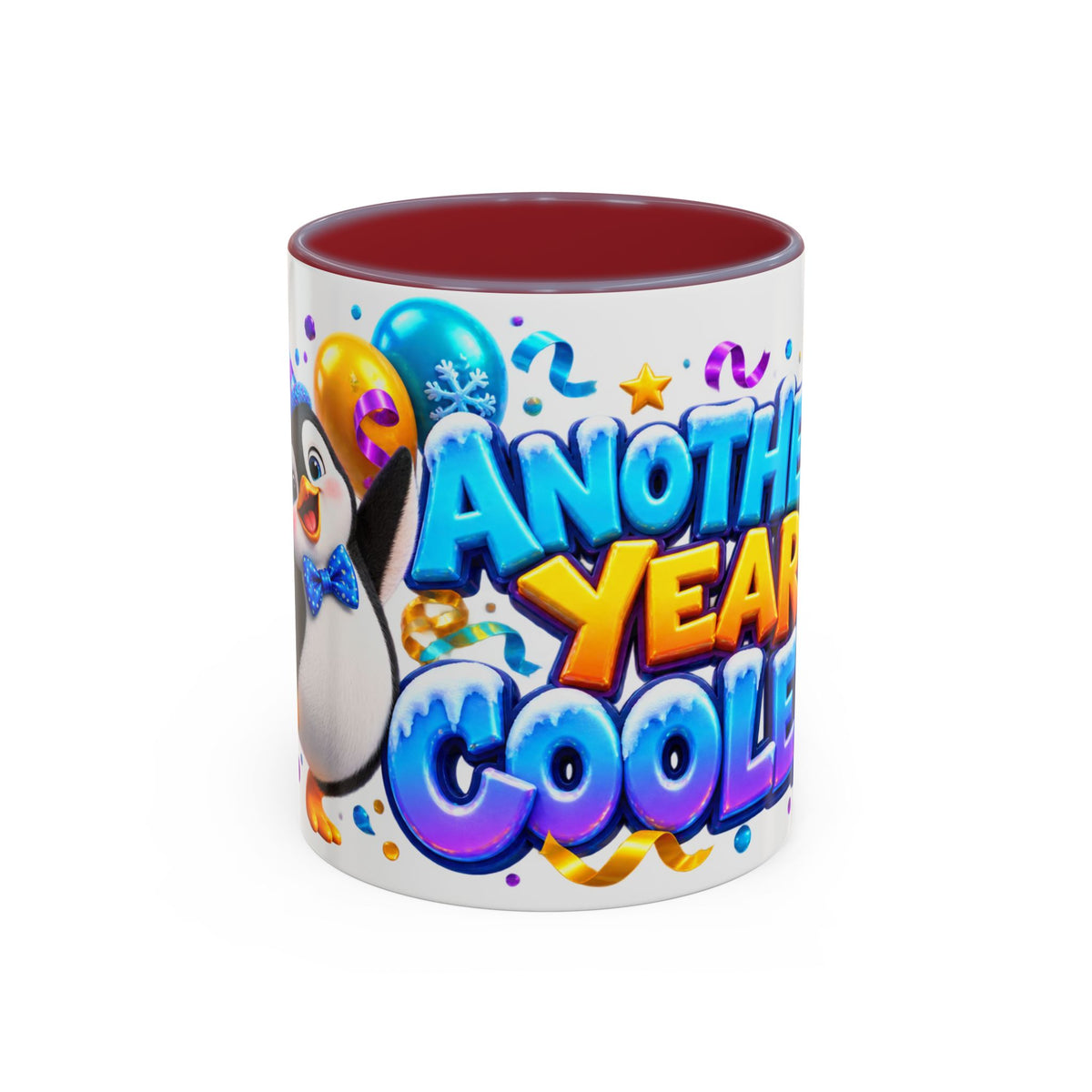 Another Year Cooler Penguin Birthday White Mug