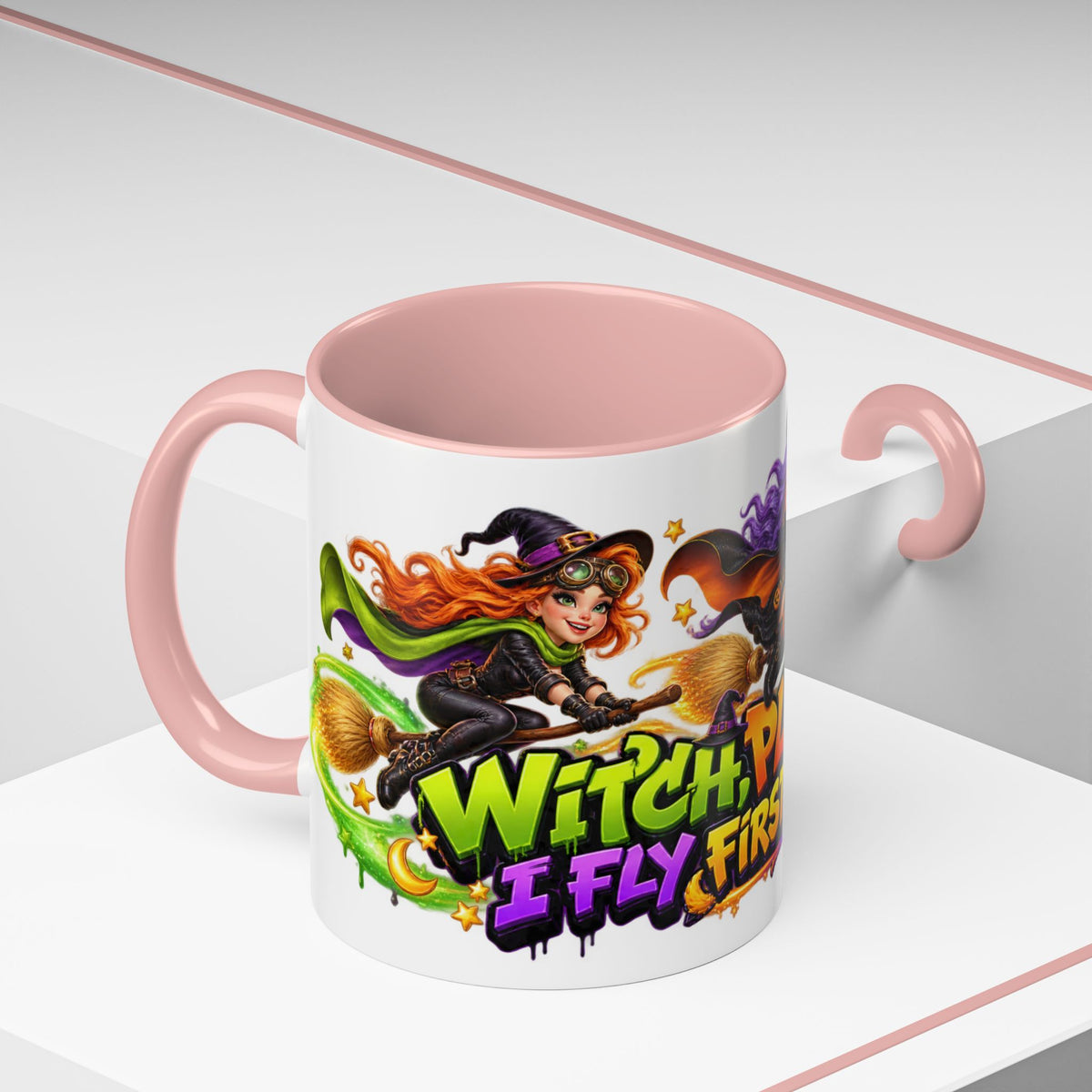 Witch Please I Fly First Class Halloween White Mug