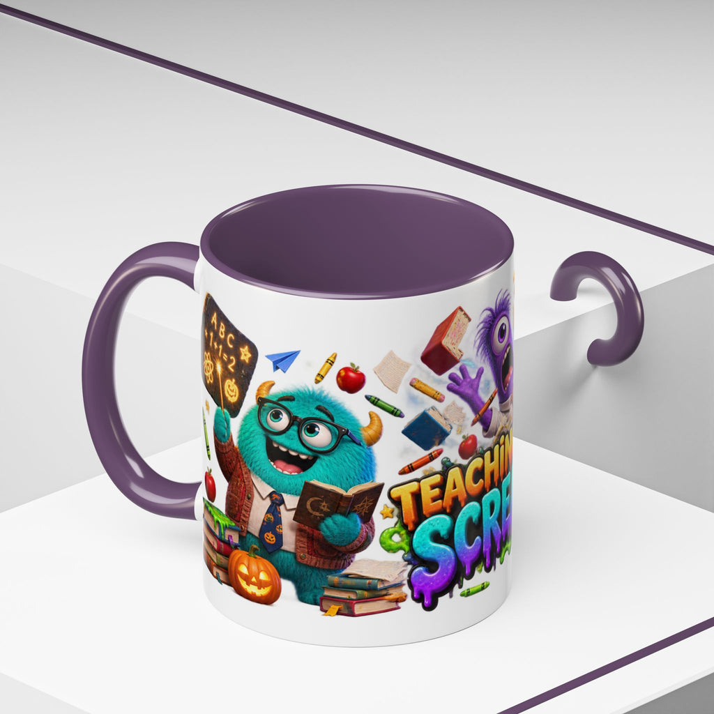 Teaching Is a Scream Monster Teacher Halloween White Mug