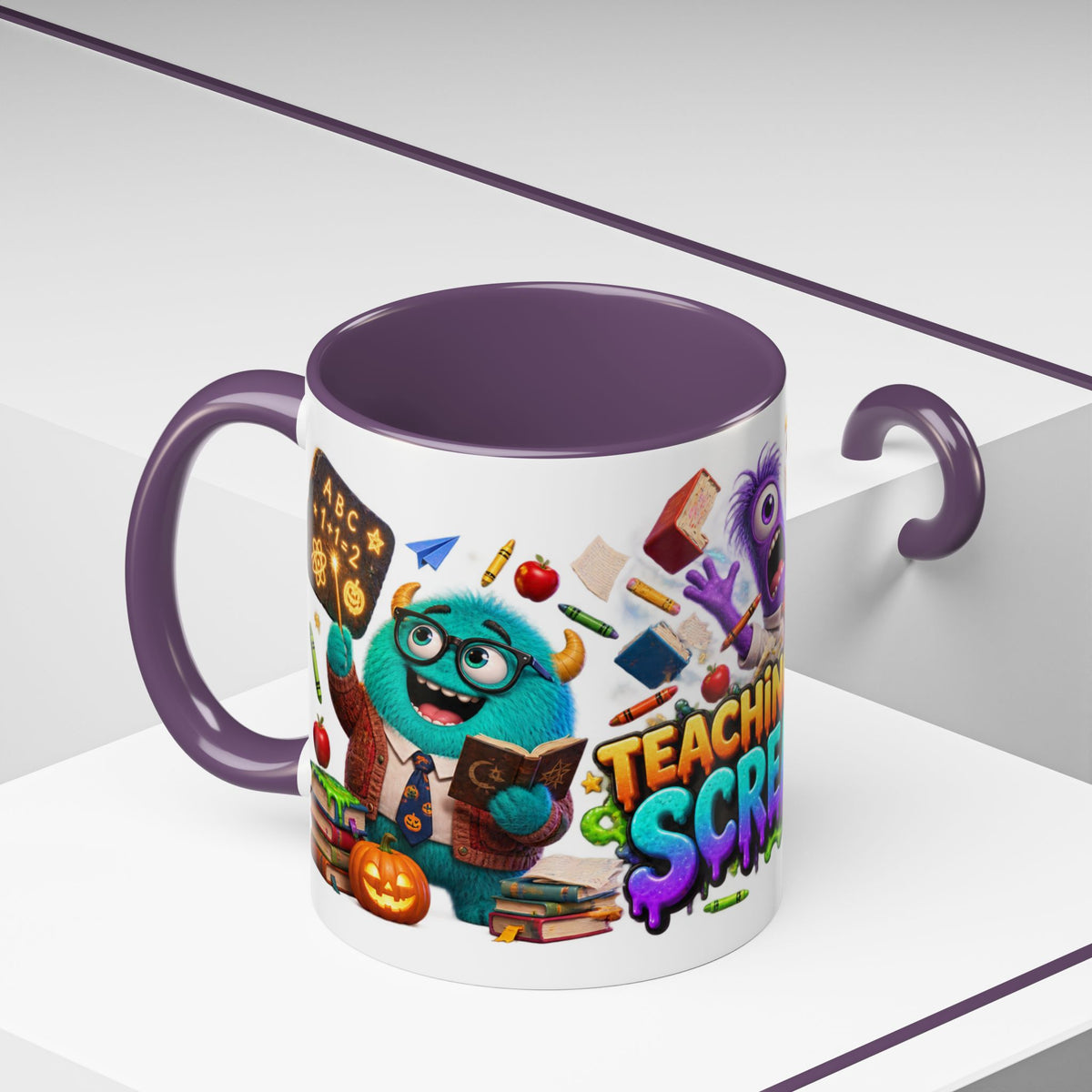 Teaching Is a Scream Monster Teacher Halloween White Mug