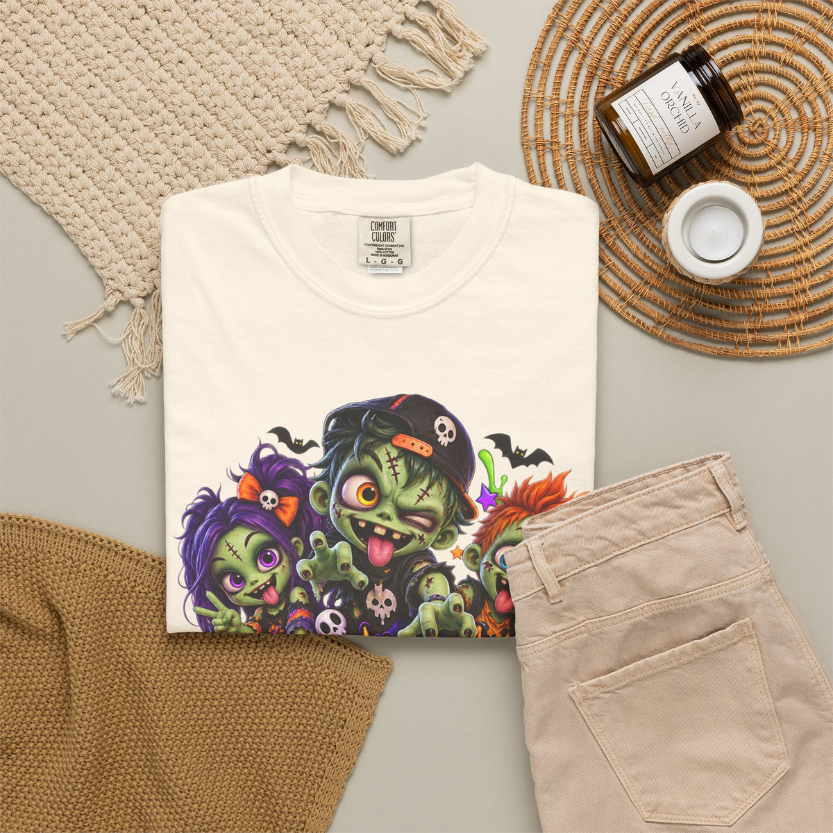 Zombie Party On! – Halloween Zombie Crew Graphic T-Shirt