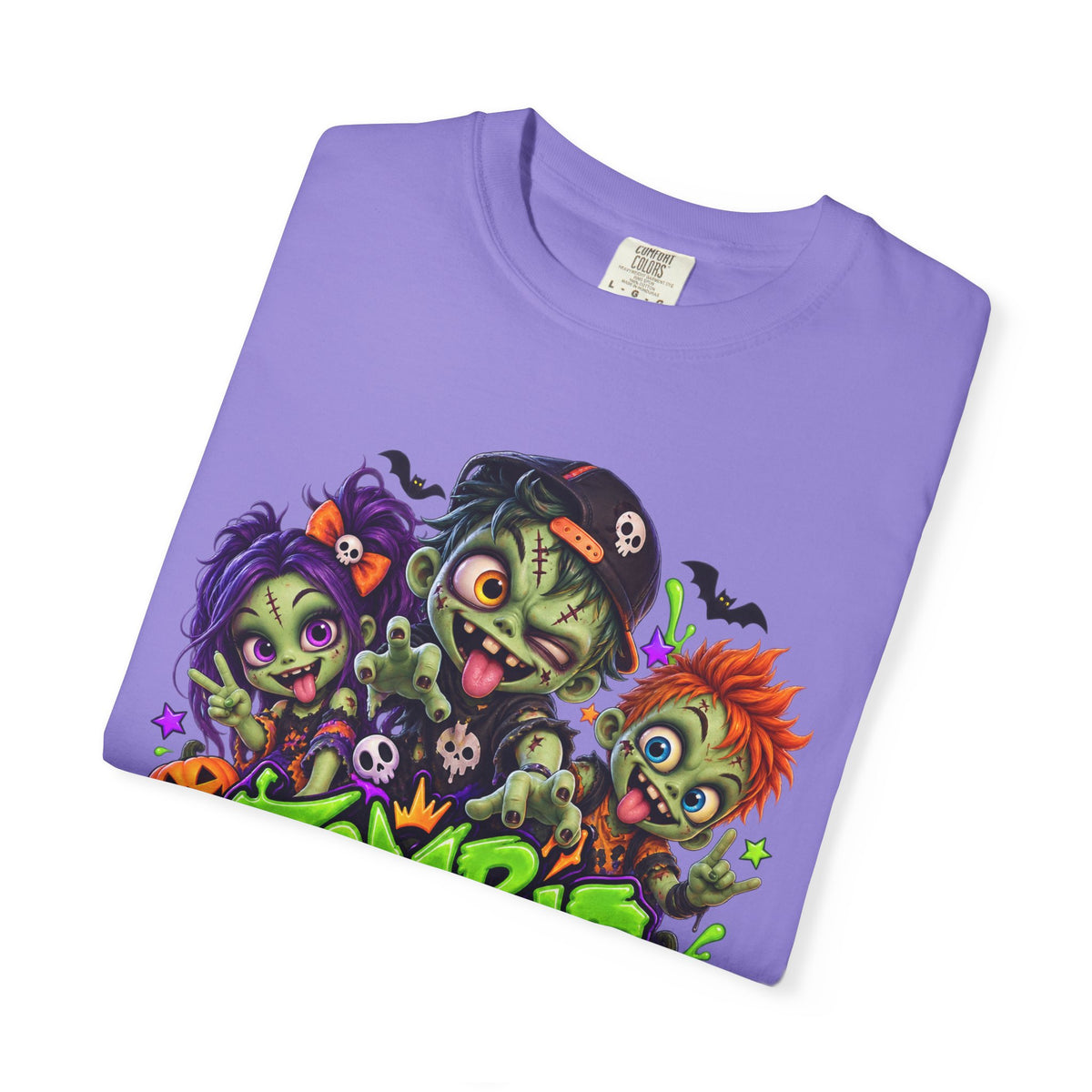 Zombie Party On! – Halloween Zombie Crew Graphic T-Shirt