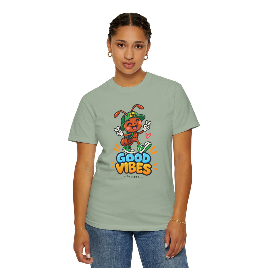 Good Vibes – Happy Ant Graphic T-Shirt