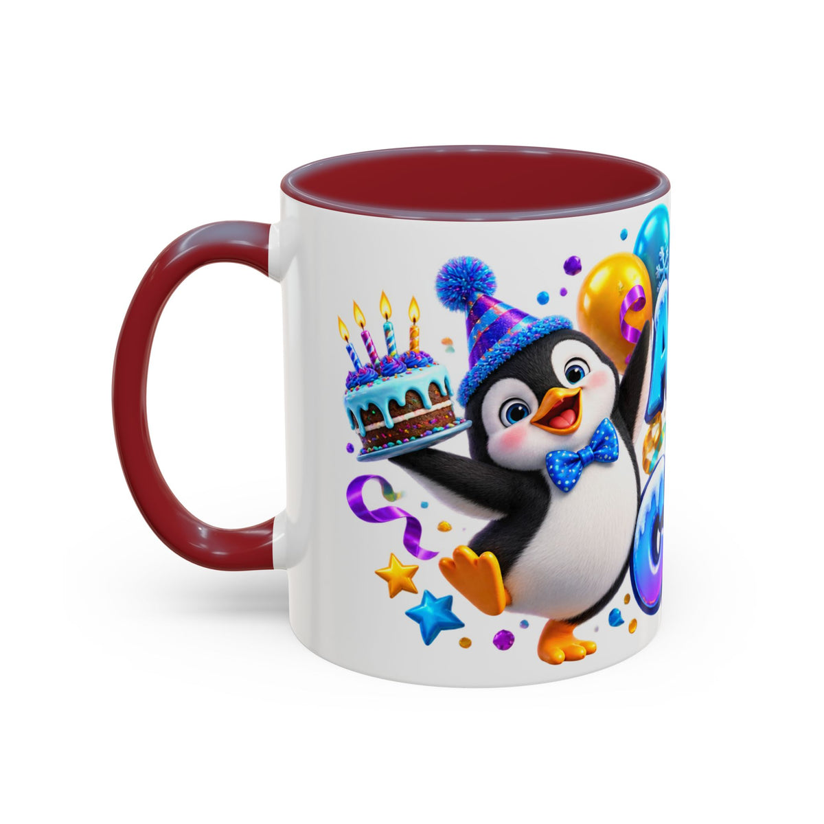 Another Year Cooler Penguin Birthday White Mug