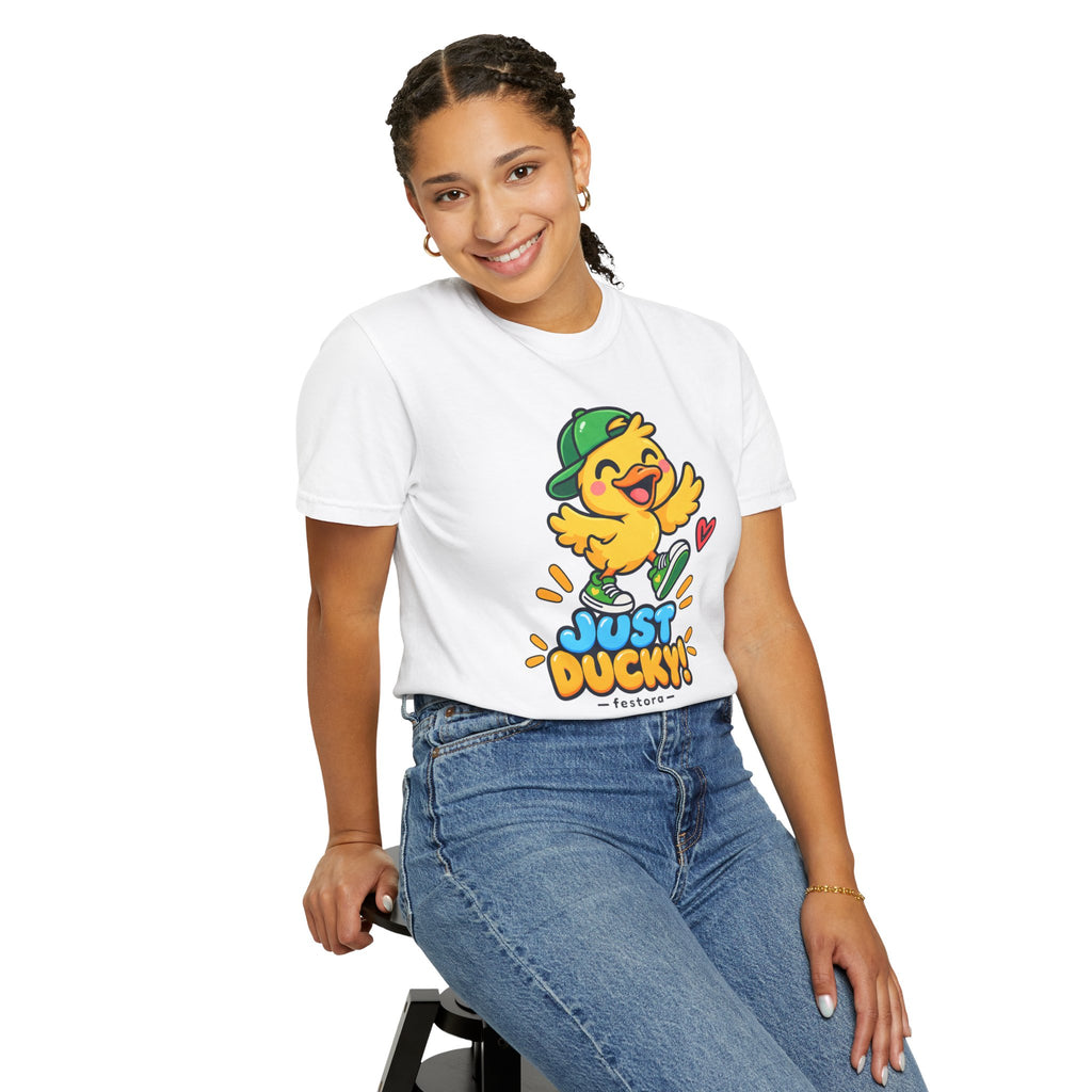 Just Ducky! – Cute Happy Duck Graphic T-Shirt