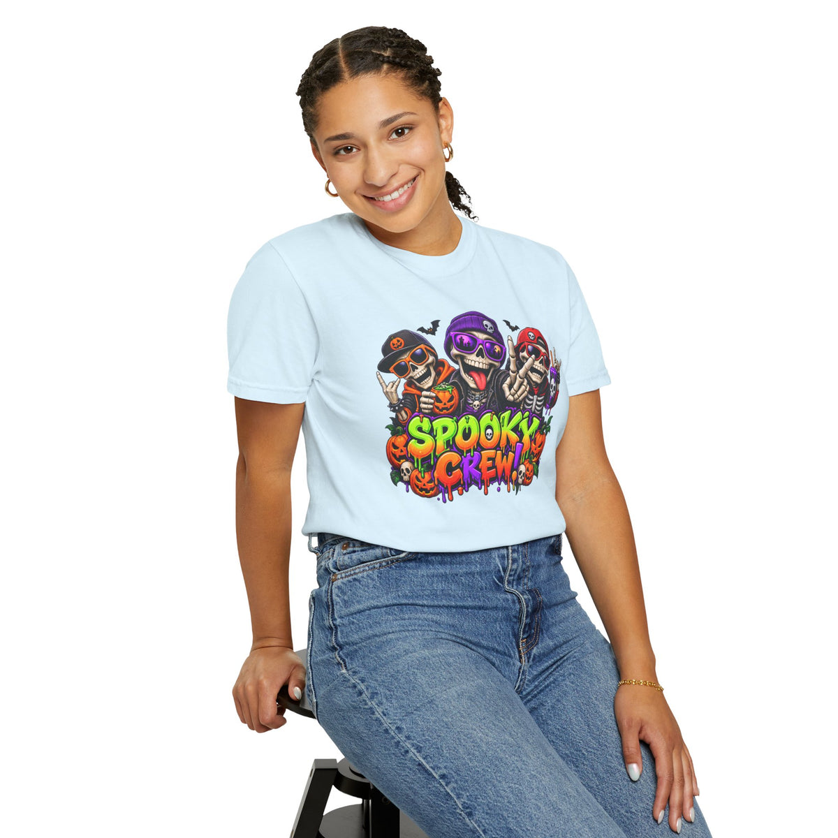 Spooky Crew Halloween T-Shirt – Funny Skeleton Graphic Tee