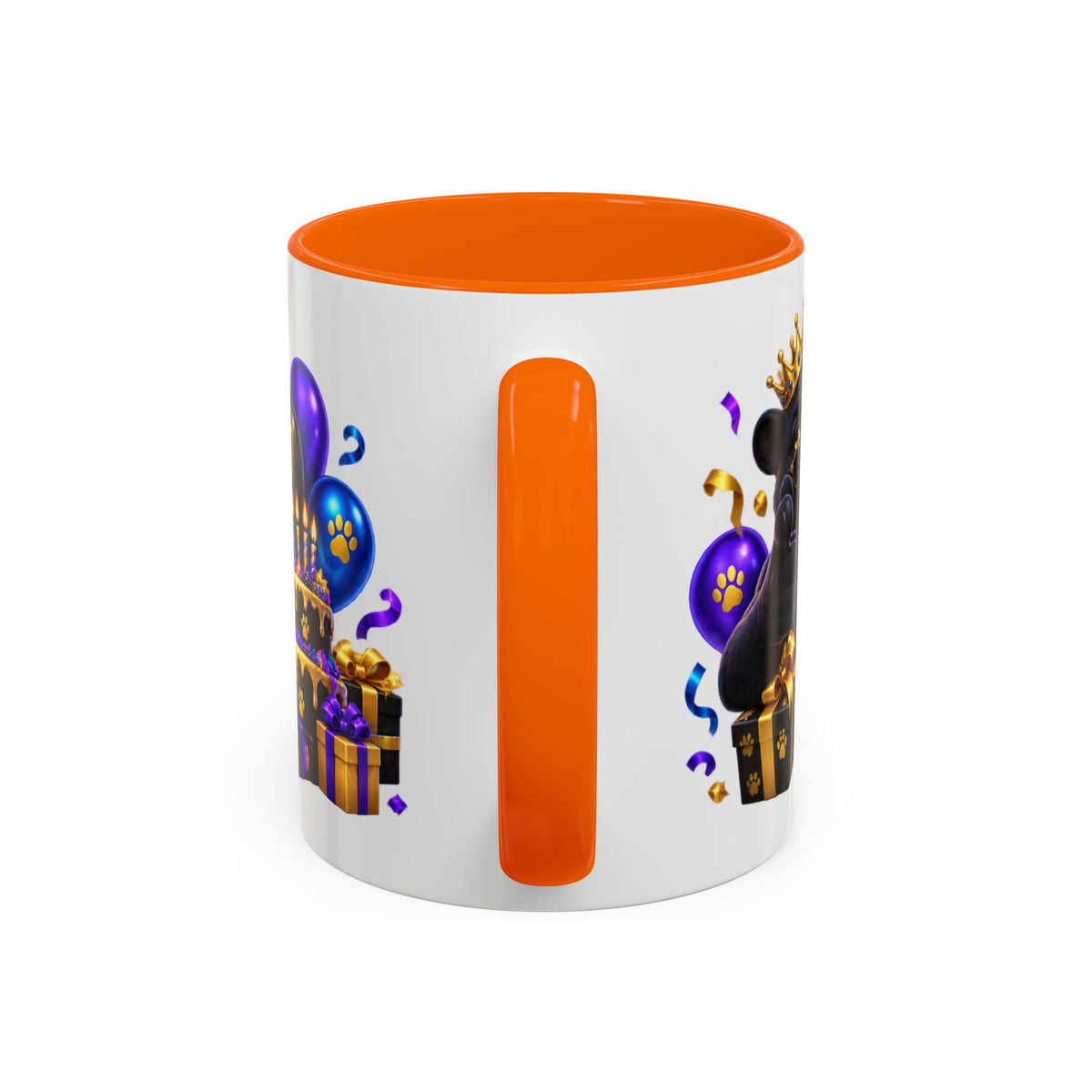 Black Panther Happy Birthday Mug – Purple Blue & Gold Birthday Gift – FestoraShop White Coffee Mug