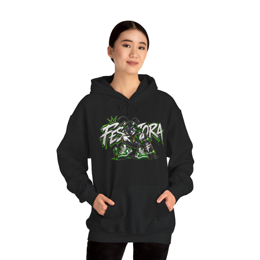 Festora Graphic Hoodie — Neon Streetwear Pullover