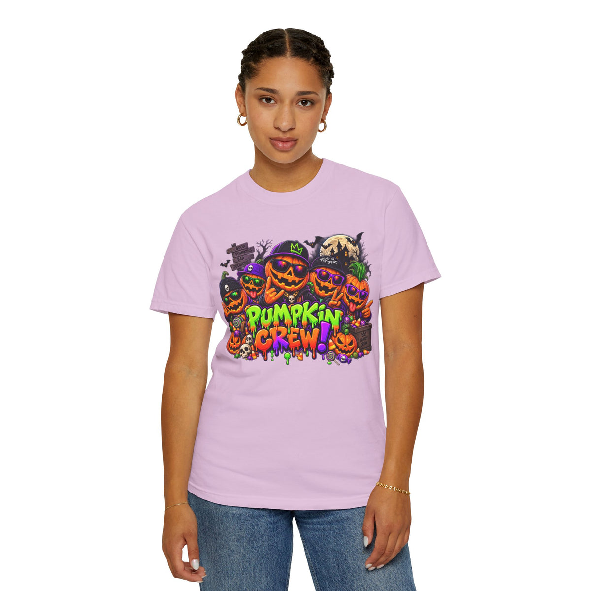 Pumpkin Crew Halloween T-Shirt – Funny Jack O’ Lantern Graphic Tee