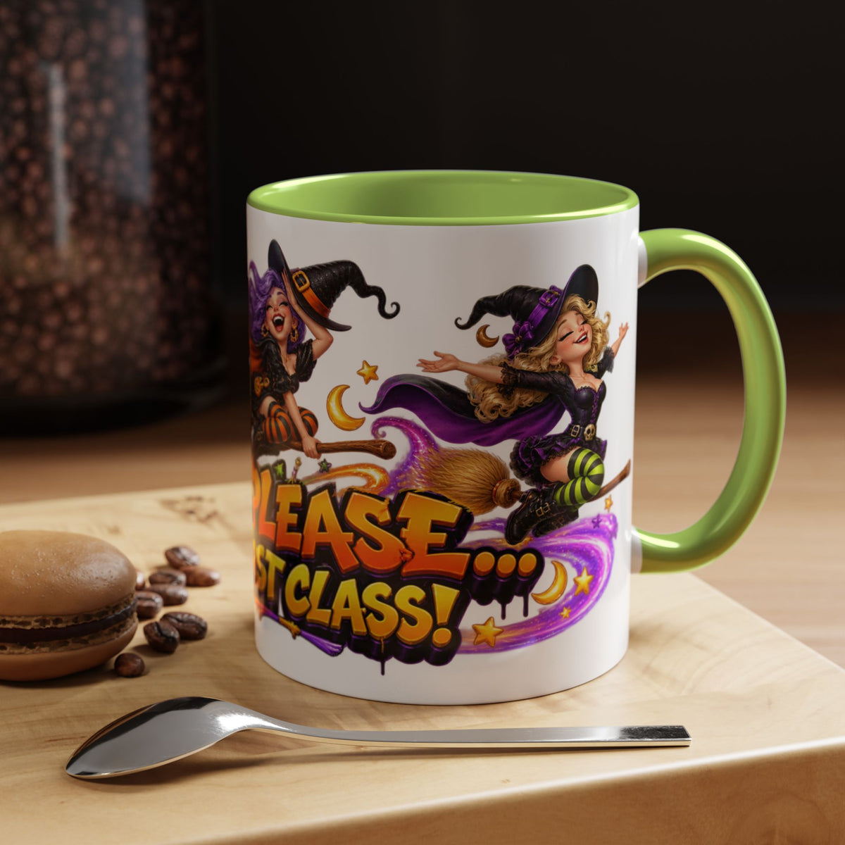 Witch Please I Fly First Class Halloween White Mug