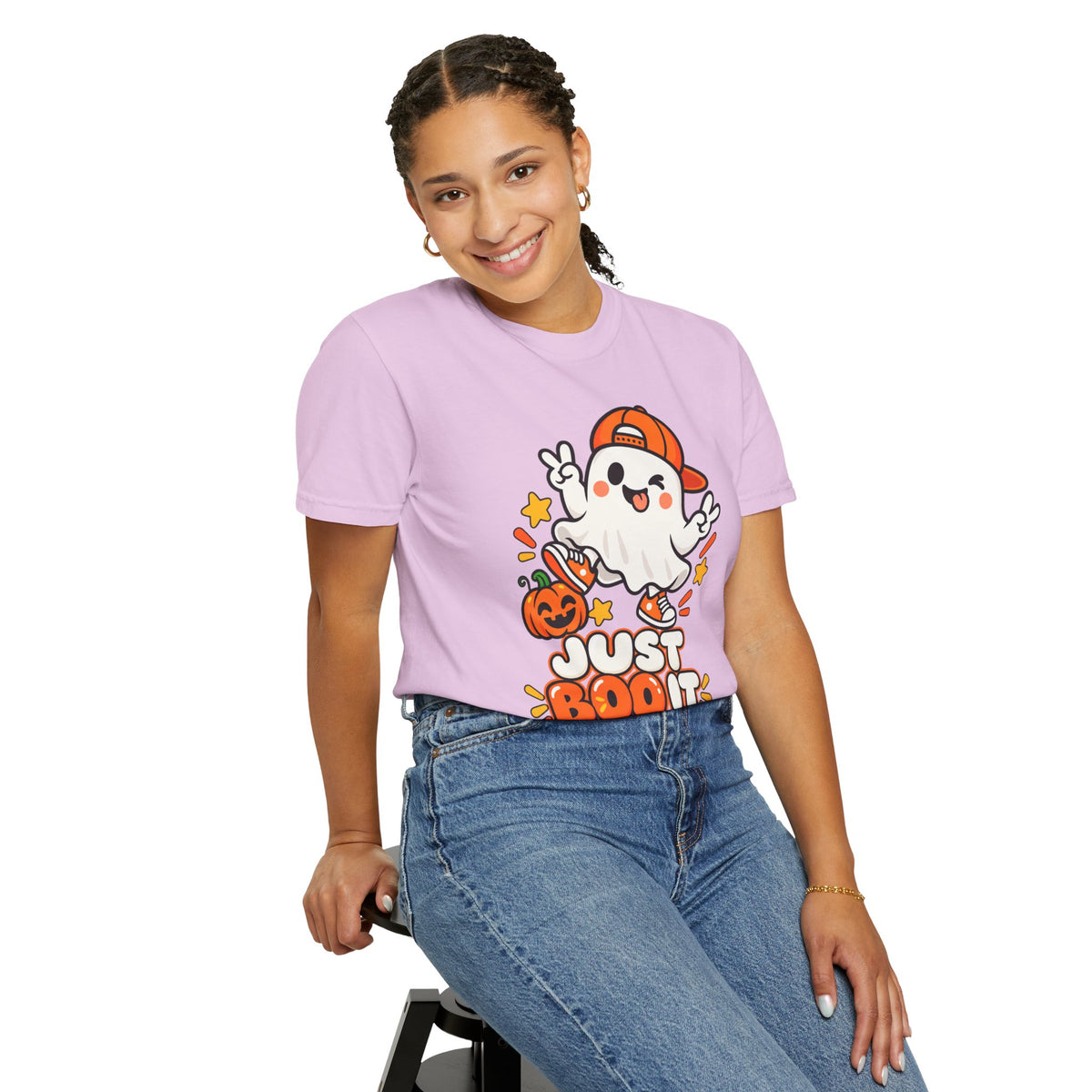 Just Boo It Halloween T-Shirt | Cute Skater Ghost Graphic Tee