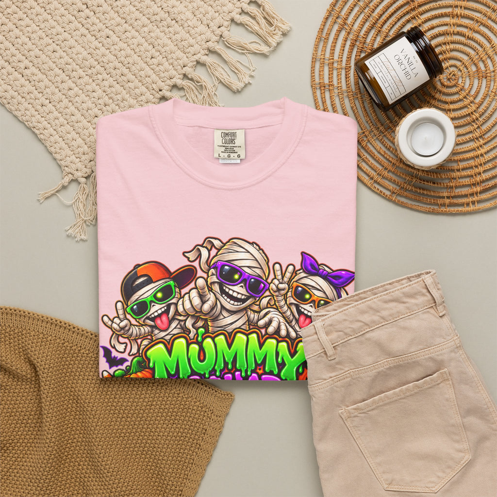 Mummy Squad For Life Halloween T-Shirt – Funny Colorful Mummy Graphic Tee