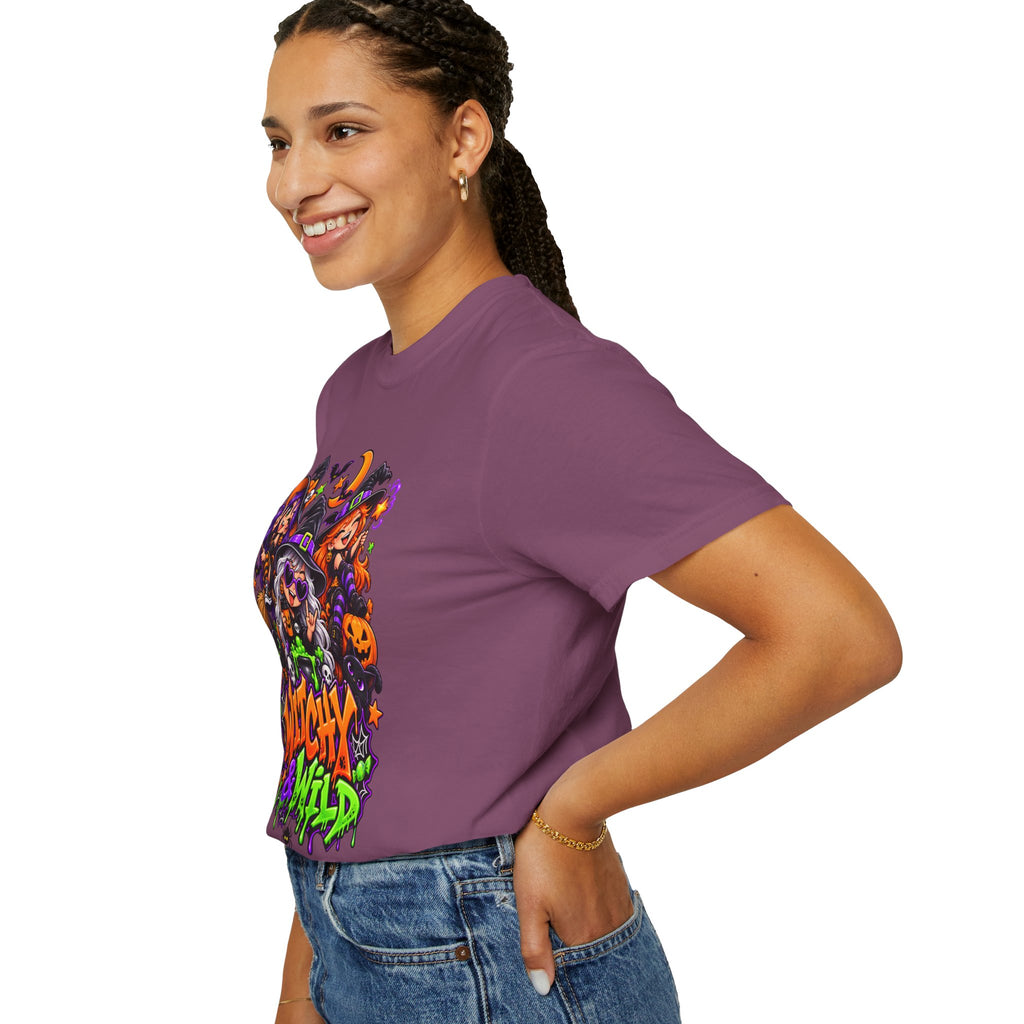 Witchy & Wild – Halloween Witch Crew Graphic T-Shirt