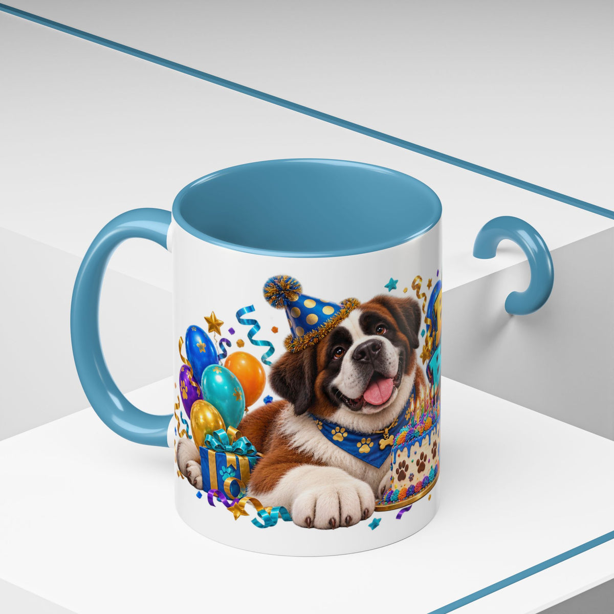 Big Dog Big Wishes Saint Bernard Birthday White Mug